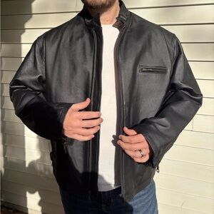 Men's 100% Genuine Black Leather Jacket